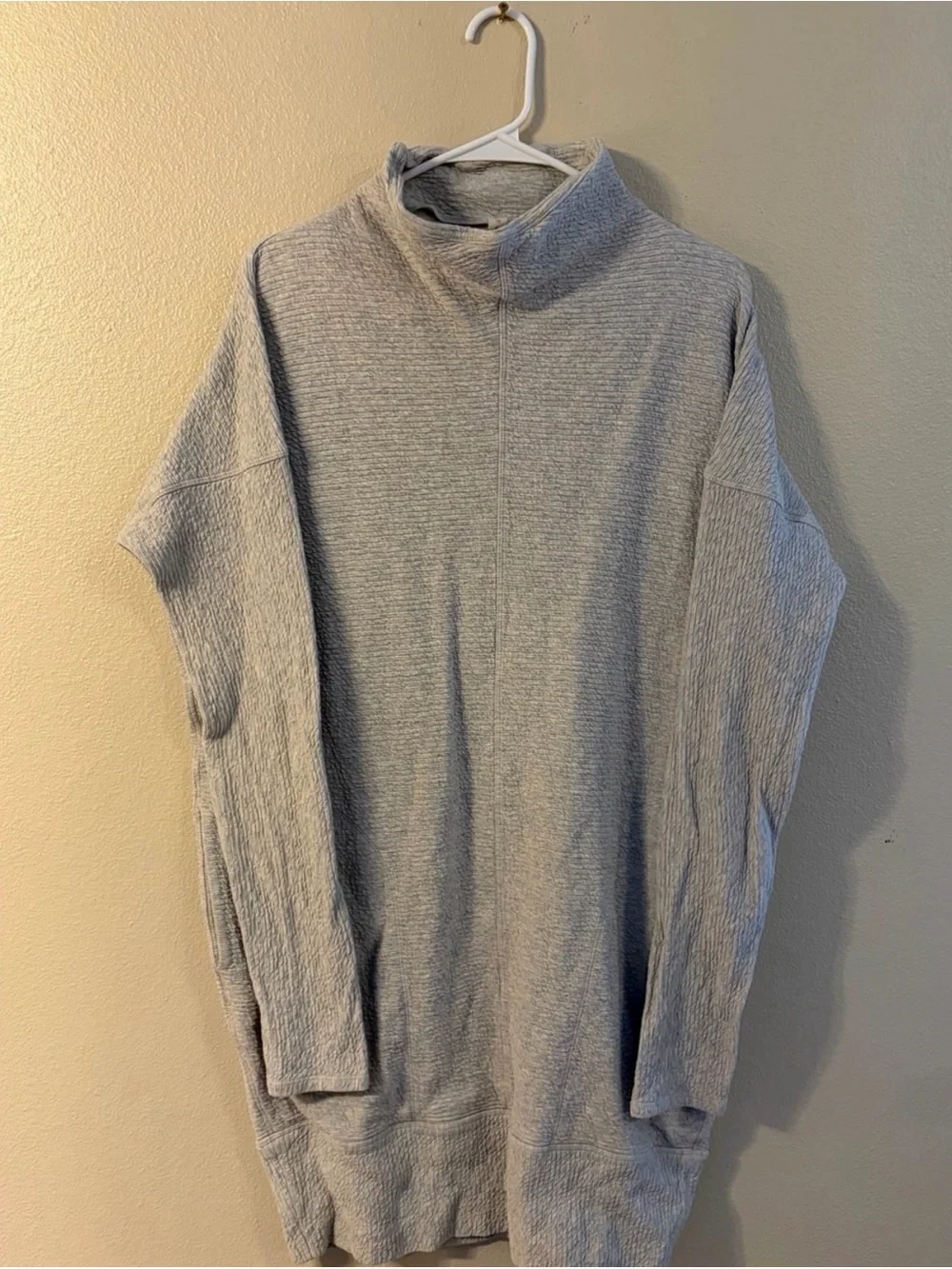 Lululemon Set of 2-Burgundy Half-Zip Jacket with Light Heather Grey Long Sweater